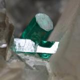 Beryl (variety emerald), Calcite, Dolomite, Pyrite<br />Coscuez mining district, Municipio San Pablo de Borbur, Western Emerald Belt, Boyacá Department, Colombia<br />113x98x85mm, main xl=15mm<br /> (Author: Fiebre Verde)