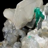 Beryl (variety emerald), Calcite, Dolomite, Pyrite<br />Coscuez mining district, Municipio San Pablo de Borbur, Western Emerald Belt, Boyacá Department, Colombia<br />113x98x85mm, main xl=15mm<br /> (Author: Fiebre Verde)