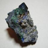 Azurite<br />Tsumeb Mine, Tsumeb, Otjikoto Region, Namibia<br />50x80x35mm<br /> (Author: Heimo Hellwig)