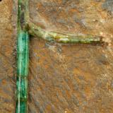 Beryl (variety emerald)<br />Chivor mining district, Municipio Chivor, Eastern Emerald Belt, Boyacá Department, Colombia<br />46x78x24mm, longest xl=31mm<br /> (Author: Fiebre Verde)