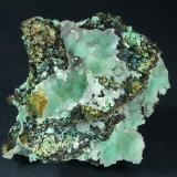 Hemimorphite with Aurichalcite(?)<br />Silver Hill Mine group, Waterman District, Waterman Mountains, Pima County, Arizona, USA<br />66 x 63 x 43 mm<br /> (Author: GneissWare)