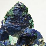 Azurite and Malachite<br />Tsumeb Mine, Tsumeb, Otjikoto Region, Namibia<br />70x80x40mm<br /> (Author: Heimo Hellwig)