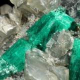 Beryl (variety emerald), Calcite, Dolomite, Pyrite<br />La Pita mining district, Municipio Maripí, Western Emerald Belt, Boyacá Department, Colombia<br />98x83x35mm, longest xl=20mm<br /> (Author: Fiebre Verde)