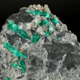 Beryl (variety emerald), Calcite, Dolomite, Pyrite<br />La Pita mining district, Municipio Maripí, Western Emerald Belt, Boyacá Department, Colombia<br />98x83x35mm, longest xl=20mm<br /> (Author: Fiebre Verde)