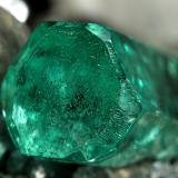 Beryl (variety emerald), Calcite, Dolomite, Pyrite<br />Chivor mining district, Municipio Chivor, Eastern Emerald Belt, Boyacá Department, Colombia<br />31x56x28mm, xl=19x6mm<br /> (Author: Fiebre Verde)