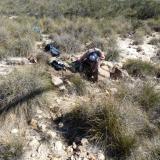 Riana busy removing crystals. (Author: Pierre Joubert)