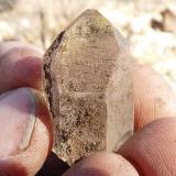 Quartz<br />Ceres, Warmbokkeveld Valley, Ceres, Valle Warmbokkeveld, Witzenberg, Cape Winelands, Western Cape Province, South Africa<br />Fingers for size<br /> (Author: Pierre Joubert)