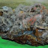 Barite, Realgar<br />Baia Sprie Mine, Baia Sprie, Maramures, Romania<br />26 x 18 cm<br /> (Author: Deyu)