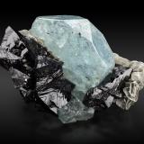 Cassiterite with Beryl (variety aquamarine)<br />Mount Xuebaoding, Pingwu, Mianyang Prefecture, Sichuan Province, China<br />21,0	x	13,0	x	10,0	cm<br /> (Author: MIM Museum)