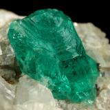 Beryl (variety emerald), Calcite, Pyrite<br />Chivor mining district, Municipio Chivor, Eastern Emerald Belt, Boyacá Department, Colombia<br />35x23x20mm, xl=9mm<br /> (Author: Fiebre Verde)