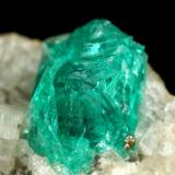 Beryl (variety emerald), Calcite, Pyrite<br />Chivor mining district, Municipio Chivor, Eastern Emerald Belt, Boyacá Department, Colombia<br />35x23x20mm, xl=9mm<br /> (Author: Fiebre Verde)