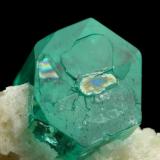 Beryl (variety emerald), Calcite, Dolomite<br />Chivor mining district, Municipio Chivor, Eastern Emerald Belt, Boyacá Department, Colombia<br />30x28x27mm, xl=17x8.5mm<br /> (Author: Fiebre Verde)