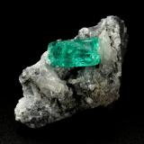 Beryl (variety emerald), Calcite<br />Chivor mining district, Municipio Chivor, Eastern Emerald Belt, Boyacá Department, Colombia<br />43x24x24mm, xl=15x8mm<br /> (Author: Fiebre Verde)