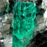 Beryl (variety emerald), Calcite, Dolomite, Pyrite<br />La Pita mining district, Cunas Mine, Municipio Maripí, Western Emerald Belt, Boyacá Department, Colombia<br />41x31x25mm, xl=17mm<br /> (Author: Fiebre Verde)