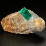 Beryl (variety emerald), Pyrite<br />Kamar Safed outcrop (Kamar Saphed), Khenj emerald area, Khenj District, Panjshir Province, Afghanistan<br />40x28x22mm, xl=11x7mm<br /> (Author: Fiebre Verde)