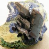 Azurite<br />Tsumeb Mine, Tsumeb, Otjikoto Region, Namibia<br />40x30x25mm<br /> (Author: Heimo Hellwig)