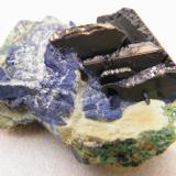 Azurite<br />Tsumeb Mine, Tsumeb, Otjikoto Region, Namibia<br />40x30x25mm<br /> (Author: Heimo Hellwig)