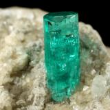 Beryl (variety emerald), Albite (variety cleavelandite), Dolomite, Pyrite<br />Chivor mining district, Municipio Chivor, Eastern Emerald Belt, Boyacá Department, Colombia<br />58x28x42mm, xl=11x4.5mm<br /> (Author: Fiebre Verde)