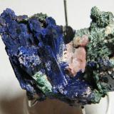 Azurite and Smithsonite<br />Tsumeb Mine, Tsumeb, Otjikoto Region, Namibia<br />60x40x50mm<br /> (Author: Heimo Hellwig)