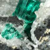 Beryl (variety emerald), Calcite, Pyrite<br />Coscuez mining district, Municipio San Pablo de Borbur, Western Emerald Belt, Boyacá Department, Colombia<br />70x65x43mm, xl=12mm<br /> (Author: Fiebre Verde)