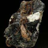 Rastsvetaevite, Fenaksite, Delhayelite, Lamprophyllite. Aegirine<br />Khibiny Massif, Kola Peninsula, Murmanskaja Oblast, Northern Region, Russia<br />72x47x47mm<br /> (Author: Fiebre Verde)