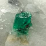 Beryl (variety emerald), Calcite<br />Muzo mining district, Western Emerald Belt, Boyacá Department, Colombia<br />72x37x48, xl=5mm<br /> (Author: Fiebre Verde)