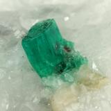 Beryl (variety emerald), Calcite<br />Muzo mining district, Western Emerald Belt, Boyacá Department, Colombia<br />72x37x48, xl=5mm<br /> (Author: Fiebre Verde)