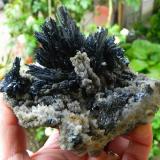 Stibnite, Quartz, CalciteHerja Mine, Chiuzbaia, Baia Sprie, Maramures, Romania13 x 10 cm (Author: Deyu)