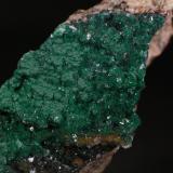 Malaquita y Calcita<br />Mina Teresita (Mina Aramo; Minas de Texeo), Llamo, Riosa, Comarca de Oviedo, Principado de Asturias (Asturias), España<br />5x3 cm<br /> (Autor: minero1968)