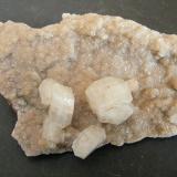 Calcite on Dolomite<br />Tsumeb Mine, Tsumeb, Otjikoto Region, Namibia<br />85x65x15mm<br /> (Author: Heimo Hellwig)