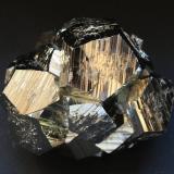 Pyrite<br />Huanzala Mine, Huallanca District, Dos de Mayo Province, Huánuco Department, Peru<br />80mm X 65mm x 60mm<br /> (Author: Philippe Durand)