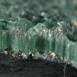 Muscovite (variety fuchsite), Pyrite<br /> 	Highway Pauna-San Pablo de Borbur road works ("Highway Mine"), Municipio Pauna, Western Emerald Belt, Boyacá Department, Colombia<br />55x32x11mm<br /> (Author: Fiebre Verde)