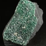 Muscovite (variety fuchsite), PyriteTrabajos en carretera Pauna-San Pablo de Borbur (Mina de la Carretera), Municipio Pauna, Cinturón Esmeraldífero Occidental, Departamento Boyacá, Colombia55x32x11mm (Author: Fiebre Verde)