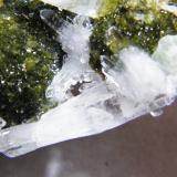 Quartz, Prehnite on Epidote<br />Goboboseb Mountains, Brandberg area, Erongo Region, Namibia<br />130x80mm<br /> (Author: Heimo Hellwig)