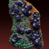 Azurite and malachite<br />Copper Queen Mine, Queen Hill, Bisbee, Warren District, Mule Mountains, Cochise County, Arizona, USA<br />104 mm<br /> (Author: Gail)