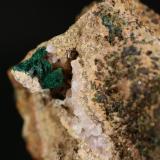 MalaquitaSena de Luna, Comarca Luna, León, Castilla y León, EspañaGrupo de cristales 1,5 cm (Autor: minero1968)