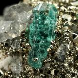 Beryl (variety emerald), Dolomite, Pyrite<br />Chivor mining district, El Acuario Mine, Municipio Chivor, Eastern Emerald Belt, Boyacá Department, Colombia<br />68x66x35mm, xls up to 10mm<br /> (Author: Fiebre Verde)