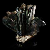 Vivianite on Pyrite<br />Huanuni Mine, Huanuni, Dalence Province, Oruro Department, Bolivia<br />22,5	x	27,0	x	20,0	cm<br /> (Author: MIM Museum)