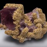 Fluorite with siderite<br />Boltsburn Mine, Rookhope District, Weardale, North Pennines Orefield, County Durham, England / United Kingdom<br />113 mm<br /> (Author: Gail)