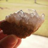 QuartzJessieville, Garland County, Arkansas, USA3" high and 1 3/4" wide and 1 3/8" deep (Author: Reelgoodwoman)