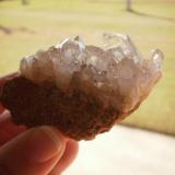 QuartzJessieville, Garland County, Arkansas, USA3" high and 1 3/4" wide and 1 3/8" deep (Author: Reelgoodwoman)