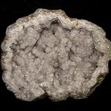 Quartz<br />Monroe County, Indiana, USA<br />geode cavity is 13 cm<br /> (Author: Bob Harman)