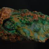 Crisocola<br />Coto Minero Osi, Dehesa de la Jara, Pozoblanco, Comarca Los Pedroches, Córdoba, Andalucía, España<br />8 x4 cm<br /> (Autor: Ricardo Fimia)