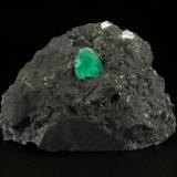 Beryl (variety emerald), Pyrite<br />Muzo mining district, Western Emerald Belt, Boyacá Department, Colombia<br />70x48x23mm, xl=12x11mm<br /> (Author: Fiebre Verde)
