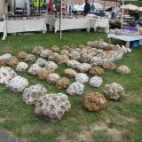 -Field and stream geodes for sale at a recent Bloomington rock show (Author: Bob Harman)