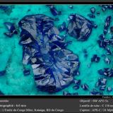 Cornetite<br />L'Etoile du Congo Mine, Lubumbashi (Elizabethville), Katanga Copper Crescent, Haut-Katanga (Shaba), Democratic Republic of the Congo (Zaire)<br />fov 6 mm<br /> (Author: ploum)