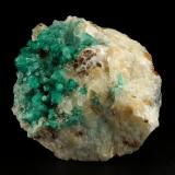 Beryl (variety emerald), Calcite<br />Peñas Blancas Mine, Municipio San Pablo de Borbur, Western Emerald Belt, Boyacá Department, Colombia<br />70x70x45mm<br /> (Author: Fiebre Verde)