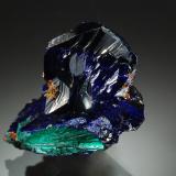 Azurite<br />Copper Queen Mine, Queen Hill, Bisbee, Warren District, Mule Mountains, Cochise County, Arizona, USA<br />1.6 x 2.1 cm<br /> (Author: crosstimber)