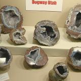 Quartz (geode)<br />Juab County, Utah, USA<br />various sizes as noted in the pix<br /> (Author: Bob Harman)