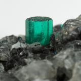 Beryl (variety emerald), Calcite, Dolomite<br />La Pita mining district, Municipio Maripí, Western Emerald Belt, Boyacá Department, Colombia<br />53x38x34mm, xl=5x4mm<br /> (Author: Fiebre Verde)